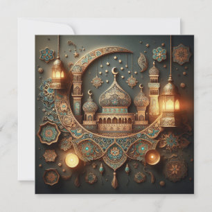 Eid Mubarak Ramadan Customisable Greetings Text Holiday Card