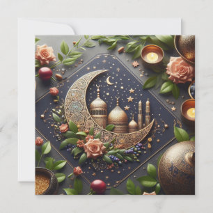 Eid Mubarak Ramadan Customisable Greetings Text Holiday Card