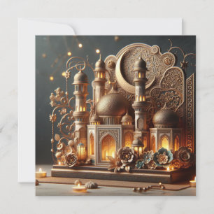 Eid Mubarak Ramadan Customisable Greetings Text Holiday Card