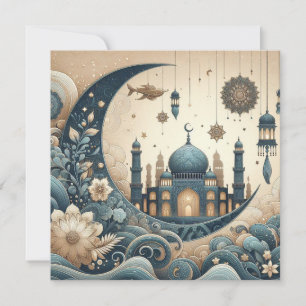 Eid Mubarak Ramadan Customisable Greetings Text Holiday Card