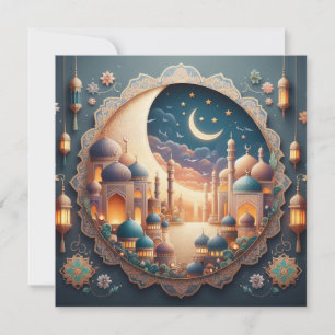 Eid Mubarak Ramadan Customisable Greetings Text Holiday Card