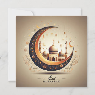 Eid Mubarak Ramadan Customisable Greetings Text Holiday Card