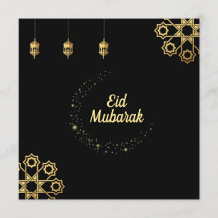 Eid Mubarak / Ramadan Kareem Golden Customise Invitation