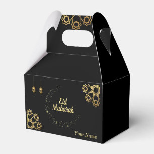 Eid Mubarak / Ramadan Kareem Golden Personalize Favour Box