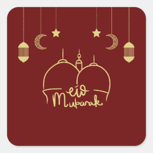 EID MUBARAK RAMADAN  SQUARE STICKER