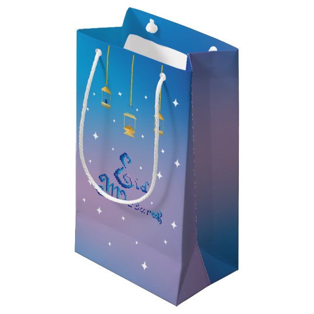 Eid Mubarak Small Gift Bag (Front Angled)