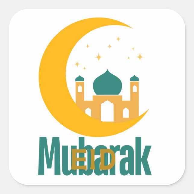 Eid mubarak  stickers (Front)
