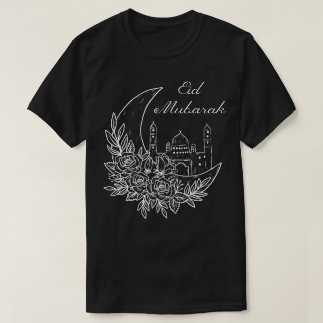 Eid Mubarak  to celebrate Eid Al Adha or Eid Al Fi T-Shirt (Design Front)