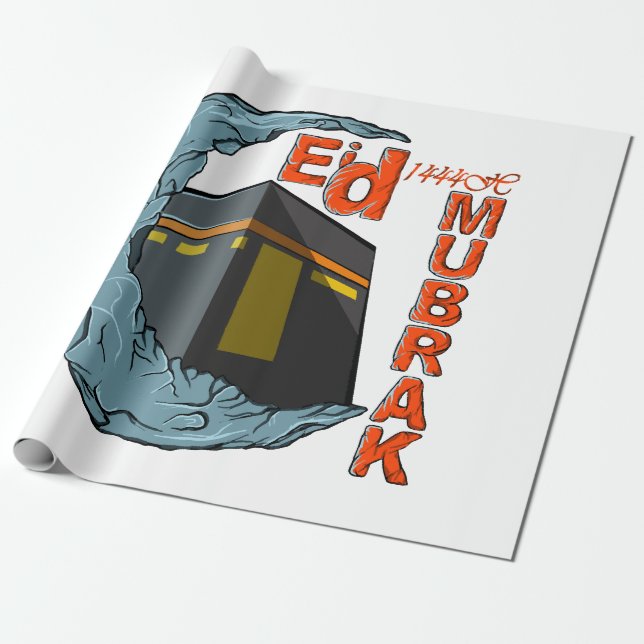 Eid mubarak wrapping paper (Unrolled)