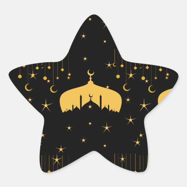 Eid On Stars  Star Sticker (Front)