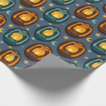 Eid & Ramadan Lanterns Seamless Pattern with Moon