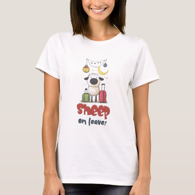 Eid Sheep on Leave | Fully Packed & Baaah-ck Later T-Shirt (Front)