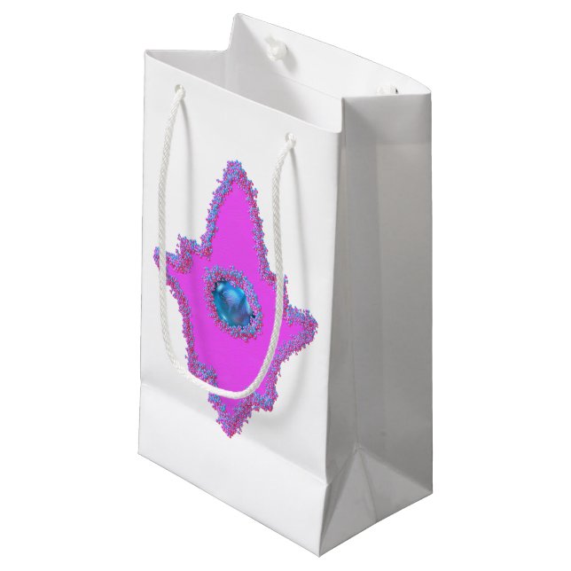 Eid sparkly beaded hamsa small gift bag (Front Angled)