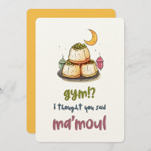 Eid Vibes: Maamoul Over Gym   Pistachio Perfection Invitation