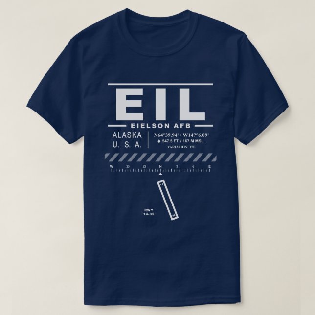 Eielson AFB Air Force Base EIL T-Shirt (Design Front)