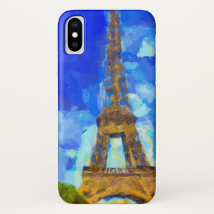 Eifel Tower in the style of Van Gogh iPhone X Case