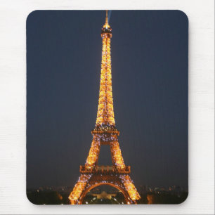 Eiffel at night mouse mat