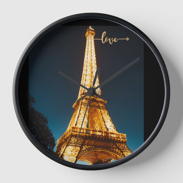 Eiffel Love Tower Clock (Front)