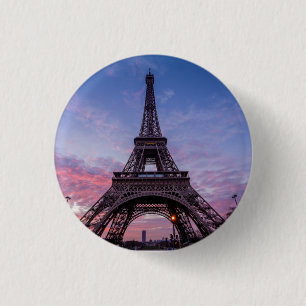 Eiffel Tower 3 Cm Round Badge