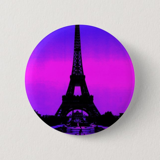 Eiffel Tower 6 Cm Round Badge (Front)
