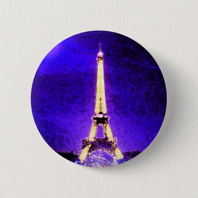 Eiffel Tower 6 Cm Round Badge (Front)