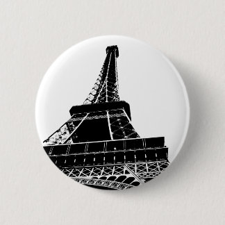 Eiffel Tower 6 Cm Round Badge
