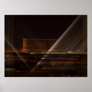 Eiffel Tower Across the Night Sky Poster