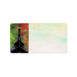 Eiffel Tower Address Label