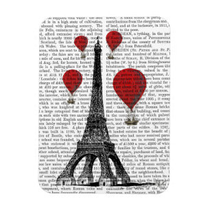 Eiffel Tower and Red Hot Air Balloons Magnet