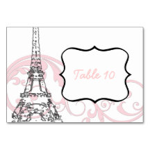 Eiffel Tower and Scrolls