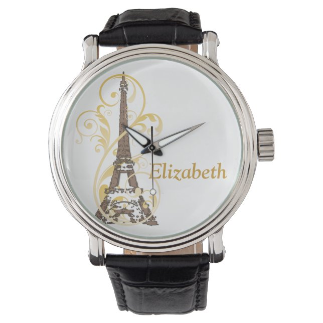 Eiffel Tower and Scrolls Watch (Front)