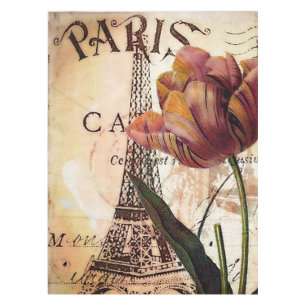Eiffel tower and tulip tablecloth