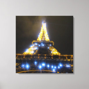 Eiffel Tower at Night Canvas Print