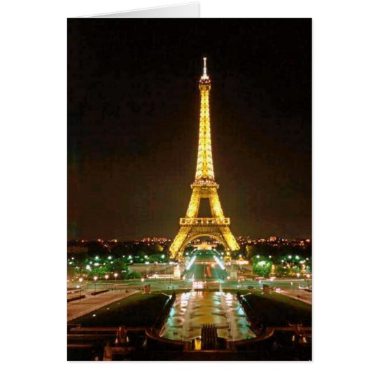 EIFFEL TOWER AT NIGHT CARD