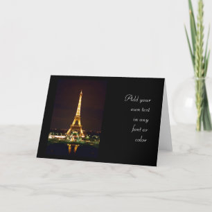 Eiffel Tower at Night - Colour Card