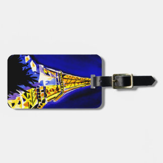 Eiffel Tower at night Luggage Tag