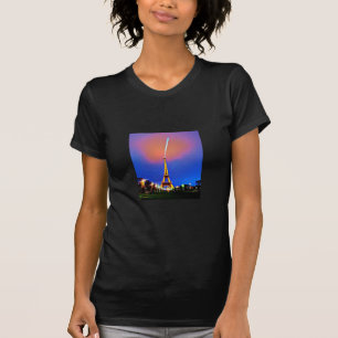Eiffel Tower At Night Painting T-Shirt