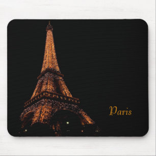 eiffel tower at night, Paris Mouse Mat