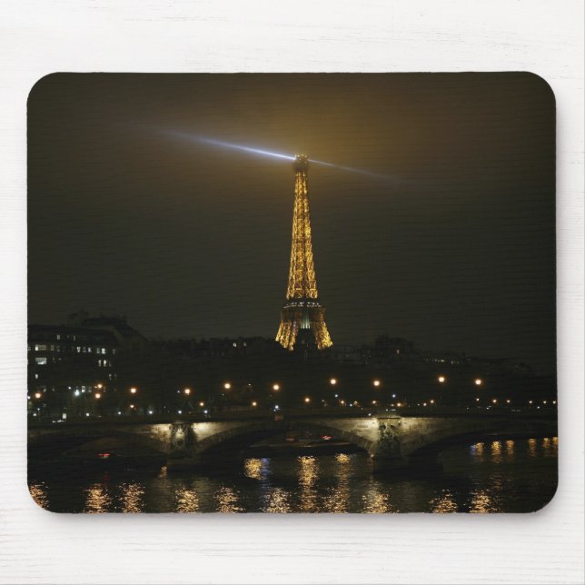 Eiffel tower at night, Paris, Mouse Mat (Front)