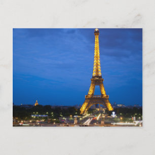 Eiffel Tower at Night Postcard