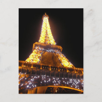 Eiffel Tower at Night Postcard