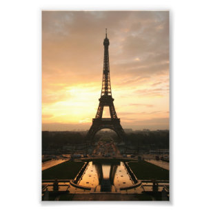 Eiffel Tower at Sunrise from the Trocadero Photo Print