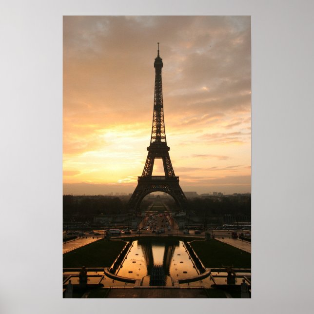 Eiffel Tower at Sunrise from the Trocadero Poster (Front)