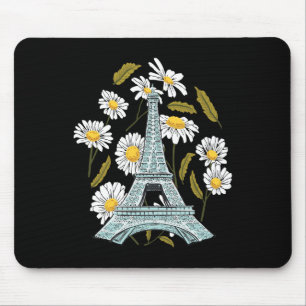 Eiffel Tower Autumn Flower Paris Fall In France So Mouse Mat