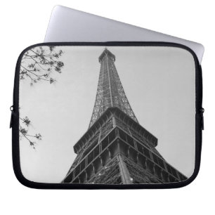 Eiffel Tower b/w Laptop Sleeve