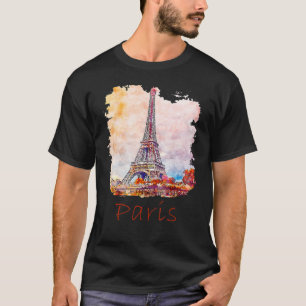 Eiffel Tower Beautiful French Souvenir Paris T-Shirt