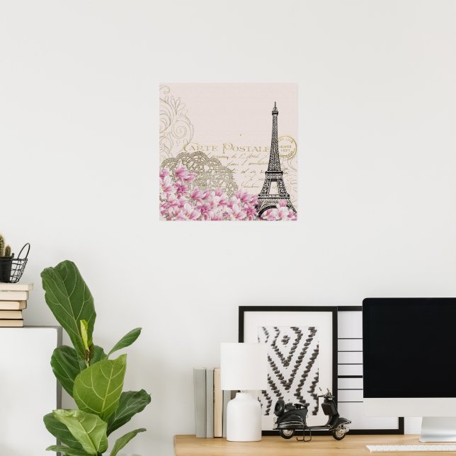 Eiffel Tower Best Wedding Destination Paris Europe Poster (Home Office)