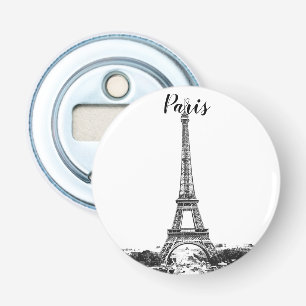 Eiffel tower black and white bottle opener