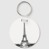 Eiffel tower black and white
