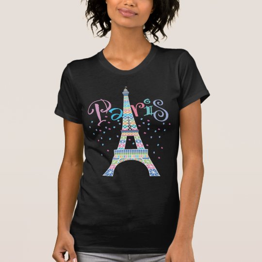 Eiffel Tower black t-shirt